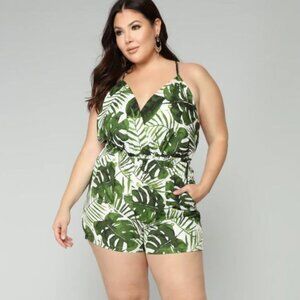 Fashion Nova Wonderstruck Tropical Romper